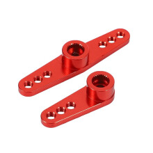 10x 25T Aluminum RC Servo Arm Horn for Futaba Savox Xcore HL HSP HD Power RC Tools,Red