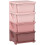 Homcom Four-Tier Kids Storage Boxes, Plastic Storage Units with Four Drawers, Pink 2