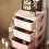 Homcom Four-Tier Kids Storage Boxes, Plastic Storage Units with Four Drawers, Pink 8