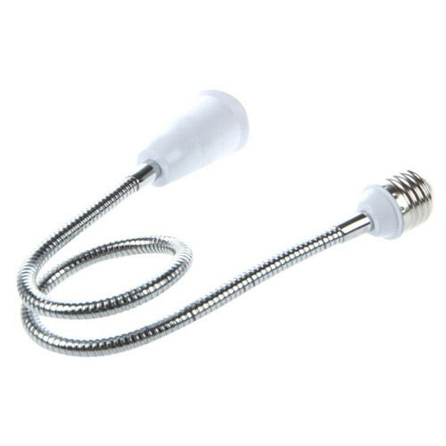 3X E27 to E27 Light Lamp Bulb Flexible Extension Adaptor Converter (White,60cm) 1
