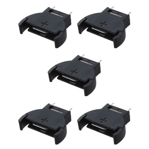 15 Pcs Black Plastic CR2032 Cell Button Lithium Battery Sockets Holder 1