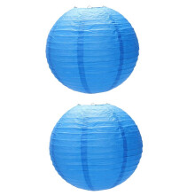 2 x Chinese Japanese Paper Lantern Lampenschirm für Partyhochzeit, 40cm (16 Zoll) Marineblau
