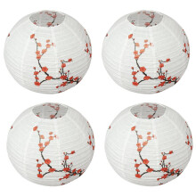 4X, 30cm Lamp Shade Paper Lantern Oriental Style Light Decoration Plum Blossom