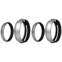 2X Filter Adapter Ring + Aluminum Metal Lens Hood for FinePix X100 Replace LH-X100 LF91