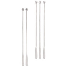 5 Pcs Reusable Swizzle Sticks Coffee Stirrers Beverage Stir Sticks Stainless Steel Cocktail Swizzle Sticks Silver Straight Rod Blender