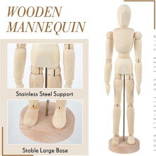 8 Pcs Posable Wooden Mannequin Figure Wood Human Model Drawing Figure for Sketching Painting Christmas Desk Decor