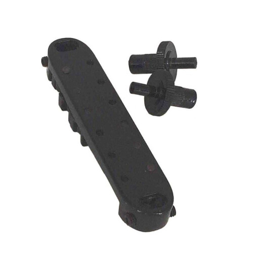 2X Roller Saddle Tune-O-Matic Guitar Bridge for   Electric Guitar Replacement (Black) 1