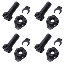 8X Plastic Adjustable Height Kitchen Cupboard Plinth Foot Leg Pair Black