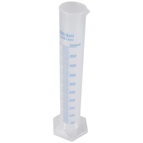 3X 500 Ml Plastic Transparent Graduated Tube.