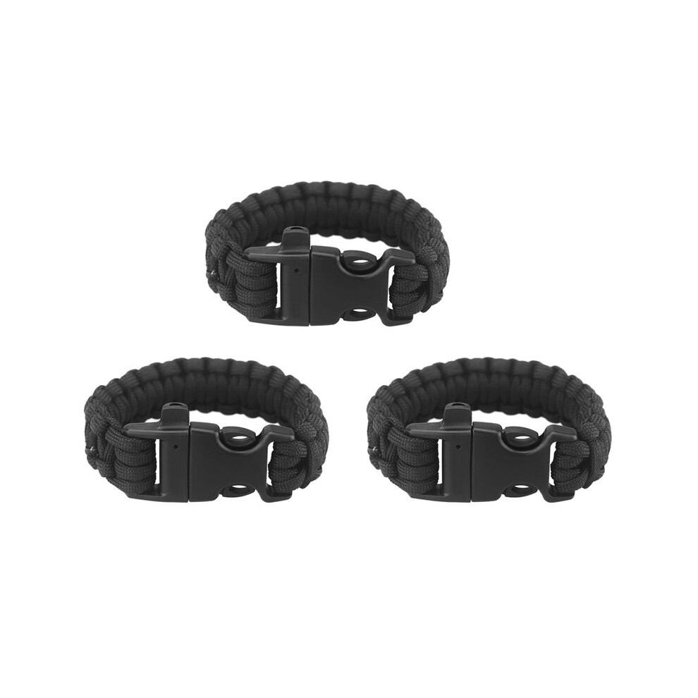 3X Paracord Parachute Cord Emergency Survival Bracelet Rope With Whistle Buckle Outdoor Camping 4711640030376