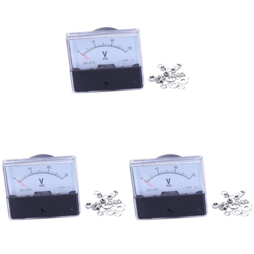 3X DH-670 Accuracy  30V Analog Panel Meter Voltmeter