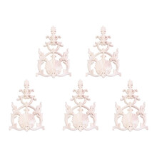5X Gummi Holz Geschnitzt Applique Vintage Möbel Handwerk Dekor