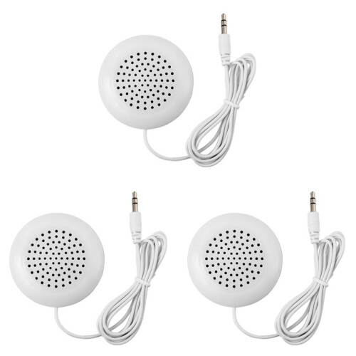 3X  White 3 5mm Pillow Speaker for   CD Radio MP3 Player GL