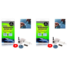 2X Windshield Repair Kit Cracked Glass Repair Kit to Fix Auto Glass Windshield Crack Chip Scratch