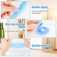 Vacuum Bags for Clothes,Pack of 24,Vacuum Bags Travel 30x40 cm,Vacuum Bags for Clothing, Reusable Storage Bags with Pump