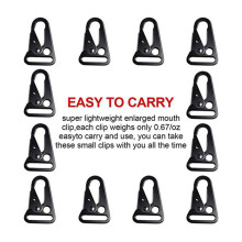 45 Pcs Enlarged Mouth Clip Sling Clasp Olecranon Hook for Sling Outdoors Bag Backpack,Carabiner Keychain Snap Hooks