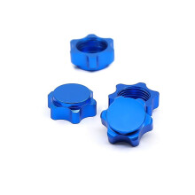 12Pcs Aluminum Wheel Hub Cover Anti-Dust Cover 17mm Hex Nut for 1/8 RC Car,