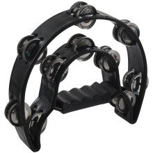 4X Compact Double Half Moon Music Tambourine Percussion Tamborine Drum Durable