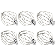 6X K5AWW Schneebesen Stahl Draht Schneebesen Rostfreier Stahl Ei Schneebesen Mixer Rührer Kopf 5QT für Amerikanisch