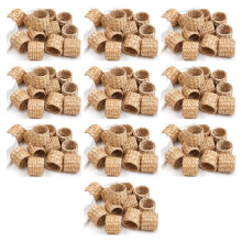 120Pcs Napkin Rings,Water Hyacinth Napkin Holder Rings - Rustic Napkin Rings for Birthday Party, Dinner Table Decoration