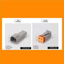 50X Deutsch DT 2-Poliger Wasserdichter Elektrischer Stecker, DT06-2S DT04-2P, Stecker für Ansauglufttemperatursensor mit Runden Anschlüssen