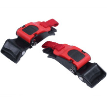 18x Plastic Motorcycle Helmet Speed Clip Chin Strap Quick Release Pull Buckle New Black+Red