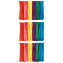 1800 Piezas (300 Por Color) Corbatas de Cremallera de Colores Pequeños Corbatas de Cremallera Multicolor de 4 Pulgadas para Decorar Suministros de