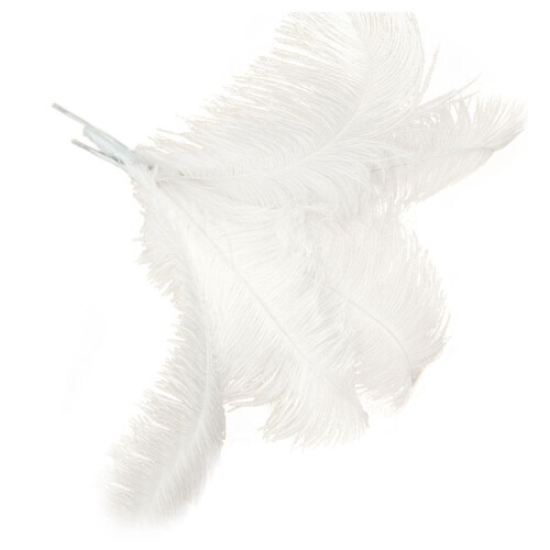 200 Pcs Natural Ostrich Feathers Wedding Party Decoration White 45-50cm 1
