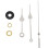 5X Clock Movement Mechanism with Silver Hour Minute Second Hand DIY Tools Kit 3