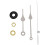 5X KlockröRelsemekanism med Silver Hour Minute Second Hand DIY Tools Kit 5