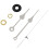 5X Clock Movement Mechanism with Silver Hour Minute Second Hand DIY Tools Kit 6