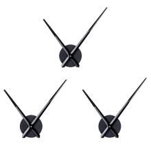 3X Ponteiros de Relógio 3D, Agulhas de Mecanismo de Movimento de Relógio DIY, Peças de ReposiçãO de Acessórios de Parede, Preto