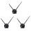 3X 3D Clock Hands,DIY Large Clock Movement Mechanism Needles,Wall Accessories Part Replacement,Black 1