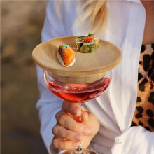 Topper de Charcutaria em Taça de Vinho, Topper de Tábua de Charcutaria em Taça de Vinho, Porta-Copos de Taça de Vinho para Pratos de Aperitivo 6