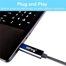 4X HiFing USB IN-OUT MIDI Interface Converter/Adapter with 5-PIN DIN MIDI Cable for PC/ Laptop/