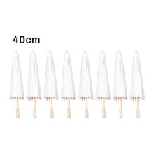 32PCS Paper Parasol Wedding Umbrella Party Favor 40cm Bamboo Umbrellas for Bridal Shower Centerpieces Photo Props