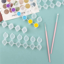 40 Strips 240 Pots Empty Paint Pots White Paint Cup Strip Paint Storage Containers Painting Crafts Supplies