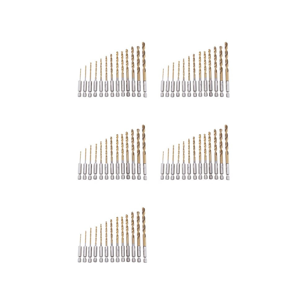65Pc Hss Titanium Coated Drill Bit Set With 1/4Inch Hex Shank 6033788105685