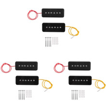 6X Set of Neck Bridge Soap Bar P90 Pickup Alnico 5 Electric Guitar Pickup Single Coil Guitar Parts Black