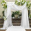 Tecido Drapeado em Arco de Casamento, 2 Painel, 29,5 Polegadas X 19,6 Pés, Cortina Branca de Chiffon Transparente para Cerimônia de Casamento 3