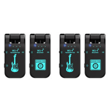 2X 2.4G WS-4 Wireless Guitar System Guitar Transmitter Receiver for Electric Guitar Bass 48K/16bit