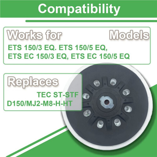 2Conjunto Disco de Lixa Macio de 6 Polegadas para Lixadeiras para  ETS 150/3 EQ, ETS 150/5 EQ, ETS EC 150/3 EQ e ETS EC 150/5 EQ 2