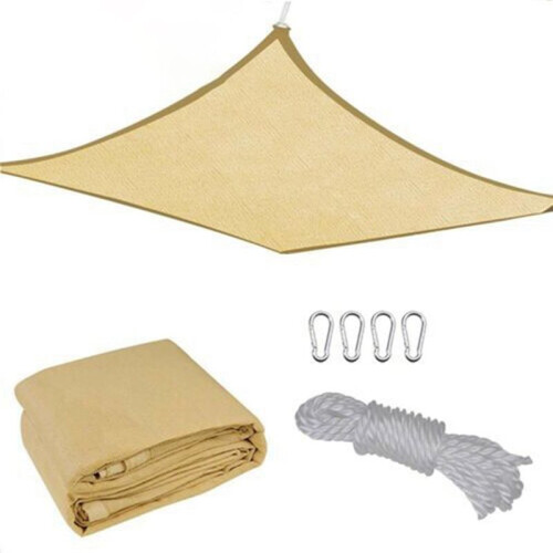 2 Set 2x2 Meter Rectangular Square Shade Sail Outdoor Window Shade Sail Breathable Extra Large Shade 2