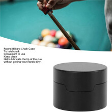 2X Étui à Craie de Billard, Porte-Boîte à Craie en Alliage D'Aluminium Rond pour Queues de Billard, Boîte à Craie, Accessoires de Billard