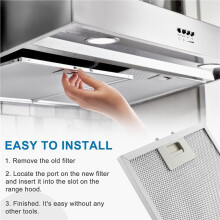 Confezione da 6 Filtri per Cappa Aspirante W10169961A In Acciaio Inox per Cappe Aspiranti e Jenn.Air