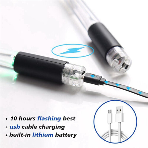 6X LED Light Emitting Drumsticks 15 Colour Gradient USB Rechargeable+ Electronic Drumsticks for Stage Performance 2