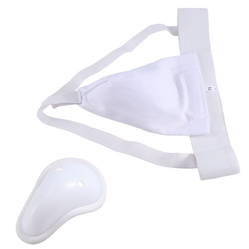 8X Groin Protector Cup Men, Boxing Kickboxing Muay Groin Guard, Ventilated Adjustable, Karate Fighting Training M 1