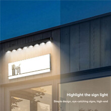2X Solar Real Outdoor Patio LightSign Pillar Light Outdoor Dusk to Dawn Solar Led LightSign Light Outdoor Sign 8-Light