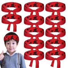 24X Decorazioni per Feste di Compleanno di Karate Rosse, Fascia per Capelli da Guerriero di Karate per Bambini, Studenti