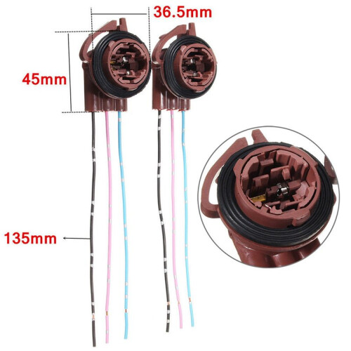 4X 3157 4157NA Bulb Socket Brake Turn Signal Light Harness Wire Plug Connector 2